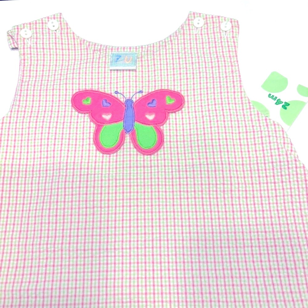 PETIT AMI ZU OUTFIT SIZE 24 MONTHS
PINK & GRN SEERSUCKER TOP/SHORTS (CAPRI) - Picture 2 of 4